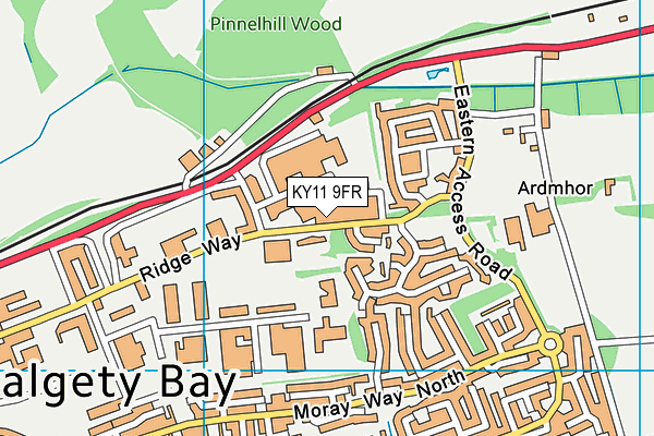 KY11 9FR map - OS VectorMap District (Ordnance Survey)