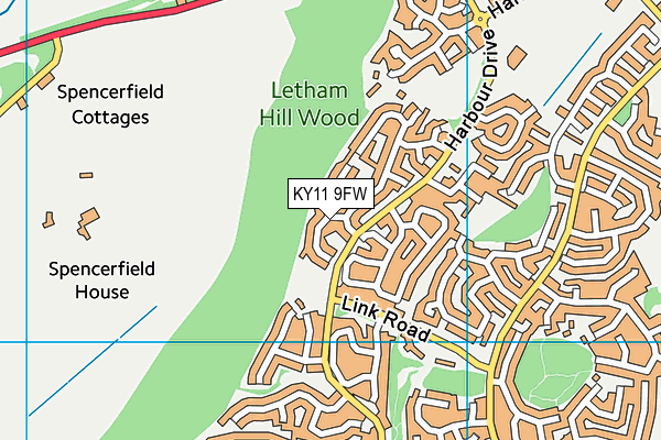 KY11 9FW map - OS VectorMap District (Ordnance Survey)