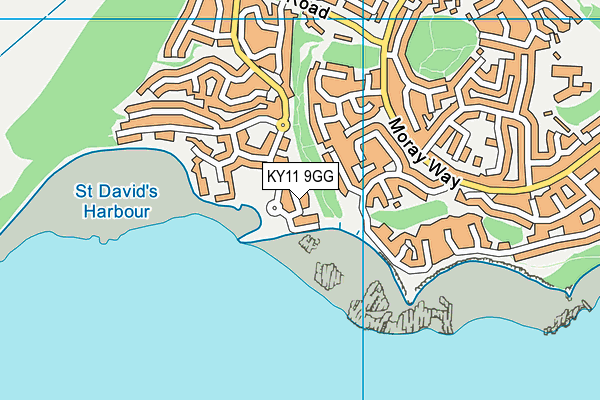 KY11 9GG map - OS VectorMap District (Ordnance Survey)