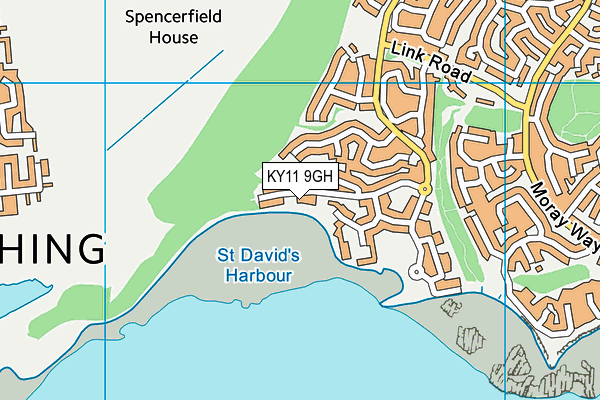 KY11 9GH map - OS VectorMap District (Ordnance Survey)