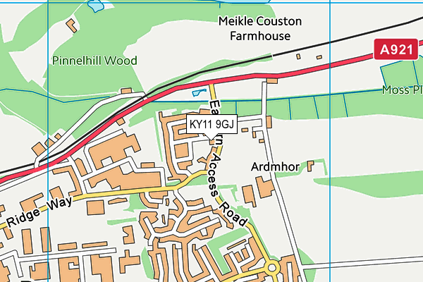 KY11 9GJ map - OS VectorMap District (Ordnance Survey)