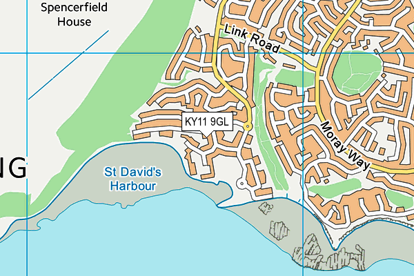 KY11 9GL map - OS VectorMap District (Ordnance Survey)