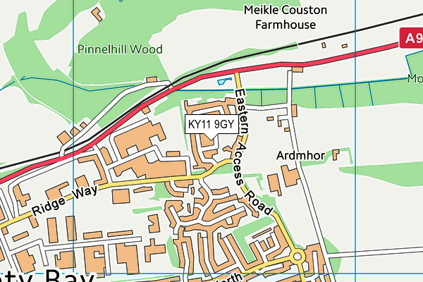 KY11 9GY map - OS VectorMap District (Ordnance Survey)