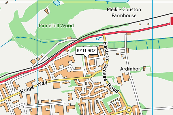 KY11 9GZ map - OS VectorMap District (Ordnance Survey)