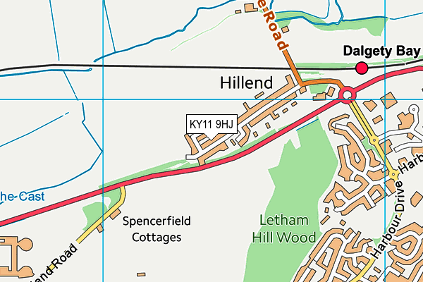 KY11 9HJ map - OS VectorMap District (Ordnance Survey)