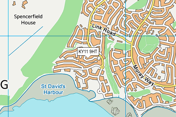 KY11 9HT map - OS VectorMap District (Ordnance Survey)