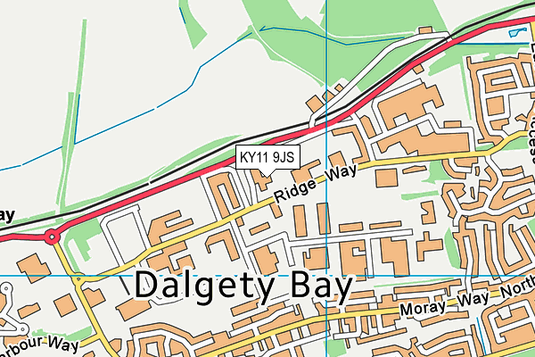 KY11 9JS map - OS VectorMap District (Ordnance Survey)