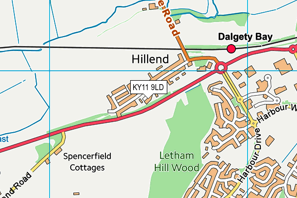 KY11 9LD map - OS VectorMap District (Ordnance Survey)