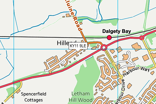 KY11 9LE map - OS VectorMap District (Ordnance Survey)