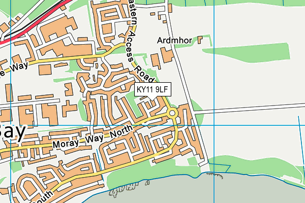 KY11 9LF map - OS VectorMap District (Ordnance Survey)