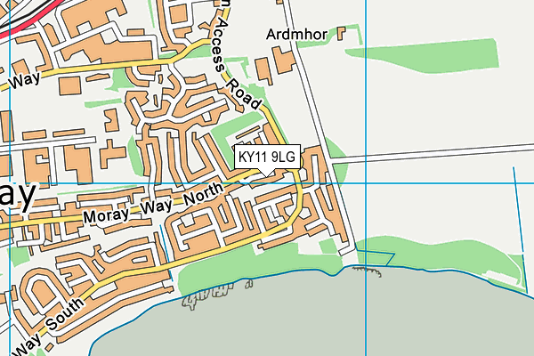 KY11 9LG map - OS VectorMap District (Ordnance Survey)