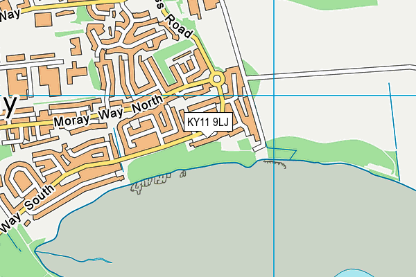 KY11 9LJ map - OS VectorMap District (Ordnance Survey)