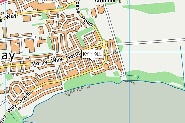 KY11 9LL map - OS VectorMap District (Ordnance Survey)