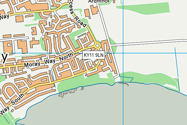 KY11 9LN map - OS VectorMap District (Ordnance Survey)