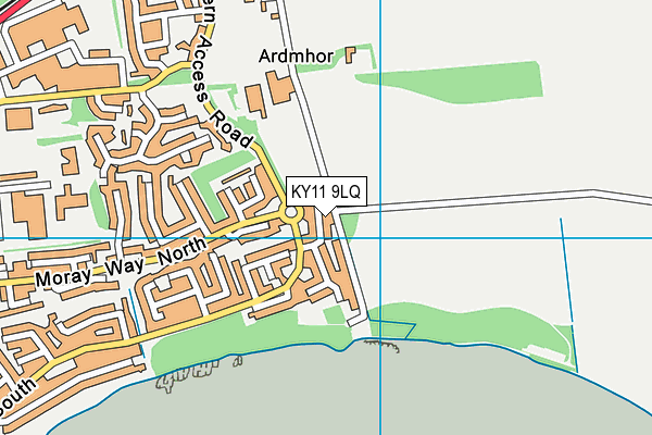 KY11 9LQ map - OS VectorMap District (Ordnance Survey)