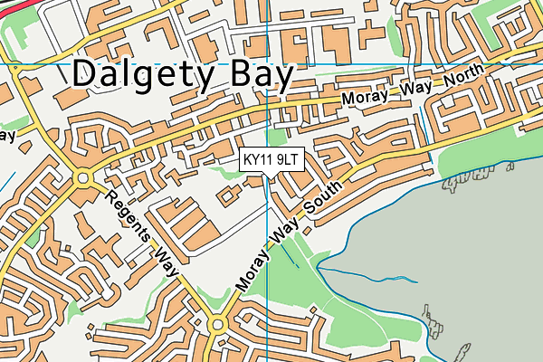 KY11 9LT map - OS VectorMap District (Ordnance Survey)