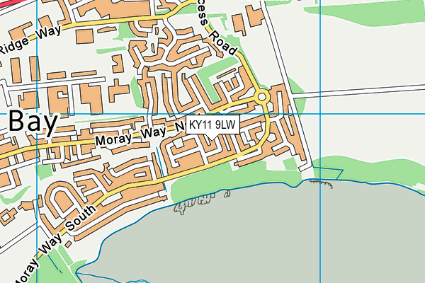KY11 9LW map - OS VectorMap District (Ordnance Survey)