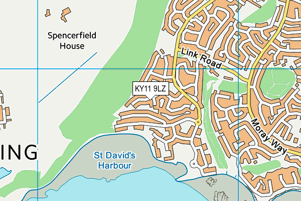 KY11 9LZ map - OS VectorMap District (Ordnance Survey)