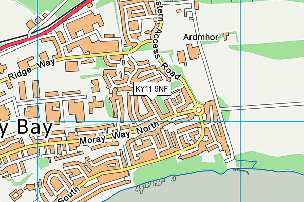 KY11 9NF map - OS VectorMap District (Ordnance Survey)