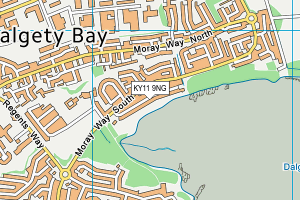 KY11 9NG map - OS VectorMap District (Ordnance Survey)