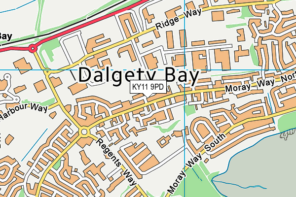 KY11 9PD map - OS VectorMap District (Ordnance Survey)