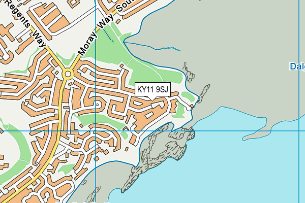KY11 9SJ map - OS VectorMap District (Ordnance Survey)