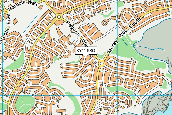 KY11 9SQ map - OS VectorMap District (Ordnance Survey)