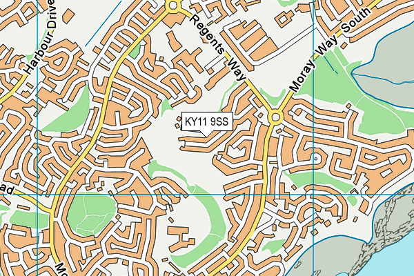 KY11 9SS map - OS VectorMap District (Ordnance Survey)