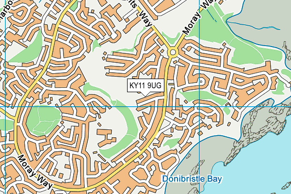 KY11 9UG map - OS VectorMap District (Ordnance Survey)