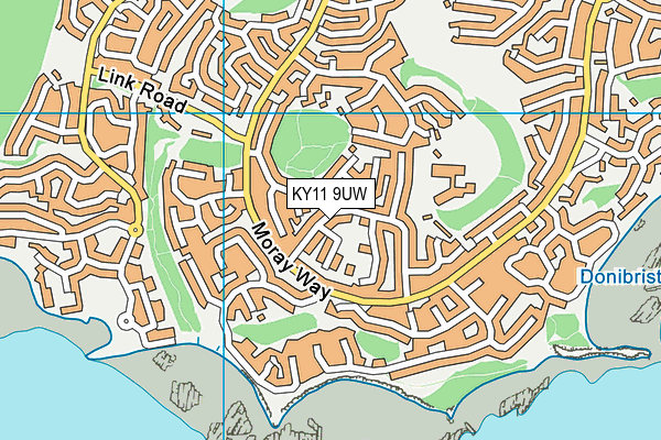 KY11 9UW map - OS VectorMap District (Ordnance Survey)