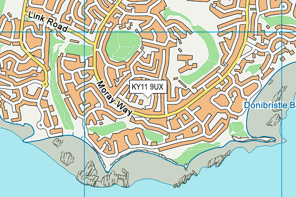 KY11 9UX map - OS VectorMap District (Ordnance Survey)