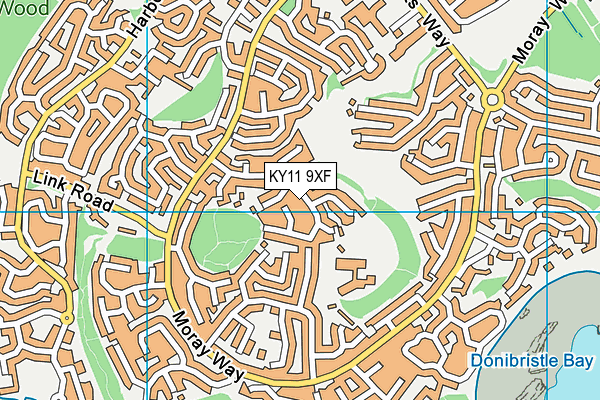 KY11 9XF map - OS VectorMap District (Ordnance Survey)