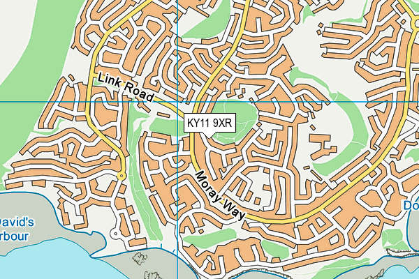 KY11 9XR map - OS VectorMap District (Ordnance Survey)