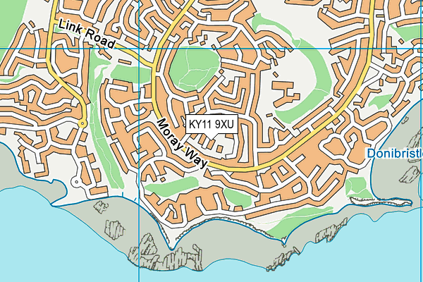 KY11 9XU map - OS VectorMap District (Ordnance Survey)