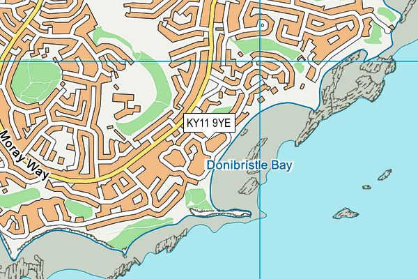 KY11 9YE map - OS VectorMap District (Ordnance Survey)