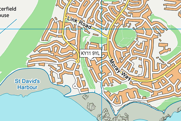 KY11 9YL map - OS VectorMap District (Ordnance Survey)