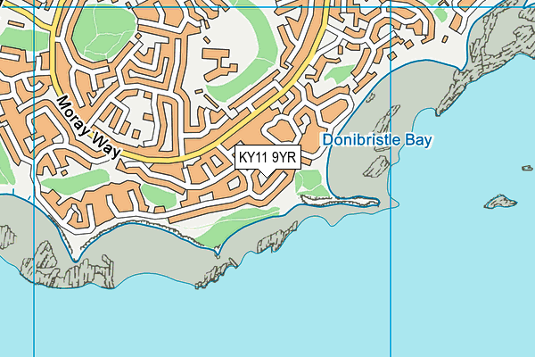 KY11 9YR map - OS VectorMap District (Ordnance Survey)
