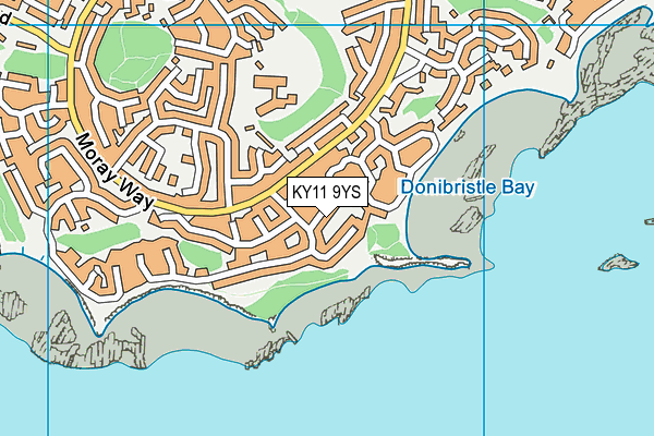 KY11 9YS map - OS VectorMap District (Ordnance Survey)