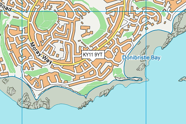 KY11 9YT map - OS VectorMap District (Ordnance Survey)