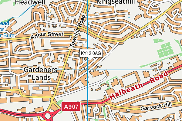 KY12 0AG map - OS VectorMap District (Ordnance Survey)