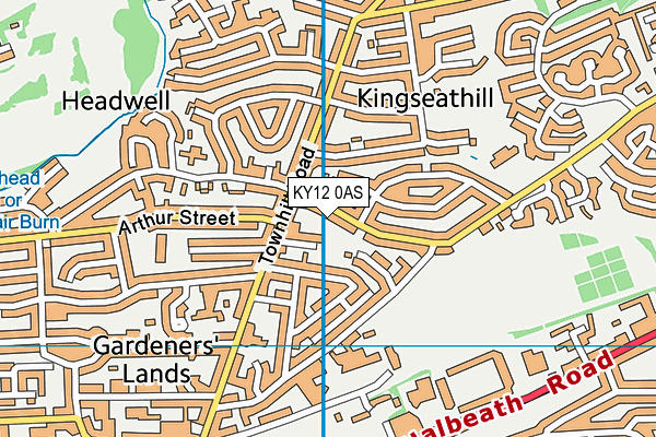 KY12 0AS map - OS VectorMap District (Ordnance Survey)