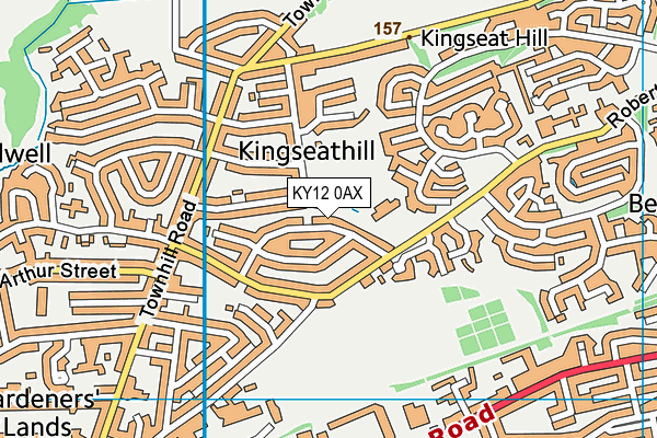 KY12 0AX map - OS VectorMap District (Ordnance Survey)