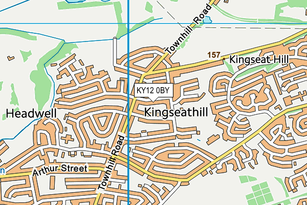 KY12 0BY map - OS VectorMap District (Ordnance Survey)
