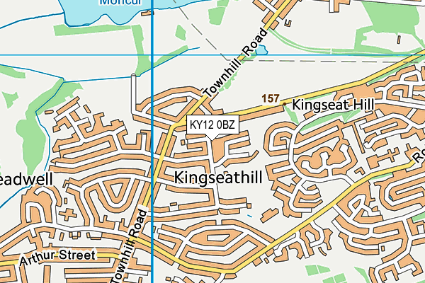KY12 0BZ map - OS VectorMap District (Ordnance Survey)