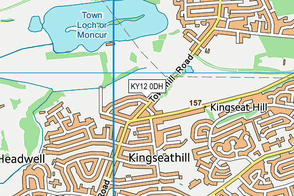 KY12 0DH map - OS VectorMap District (Ordnance Survey)