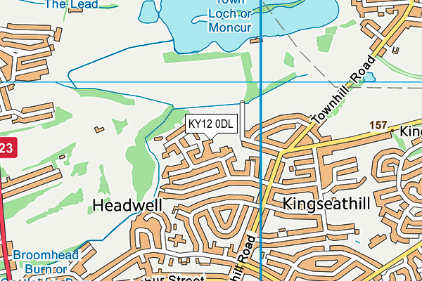 KY12 0DL map - OS VectorMap District (Ordnance Survey)