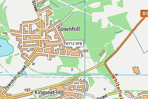 KY12 0FB map - OS VectorMap District (Ordnance Survey)