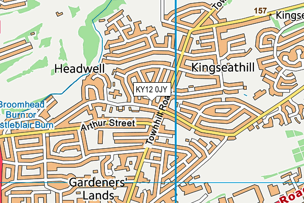 KY12 0JY map - OS VectorMap District (Ordnance Survey)