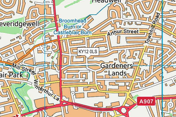 KY12 0LS map - OS VectorMap District (Ordnance Survey)