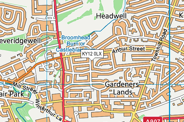 KY12 0LX map - OS VectorMap District (Ordnance Survey)
